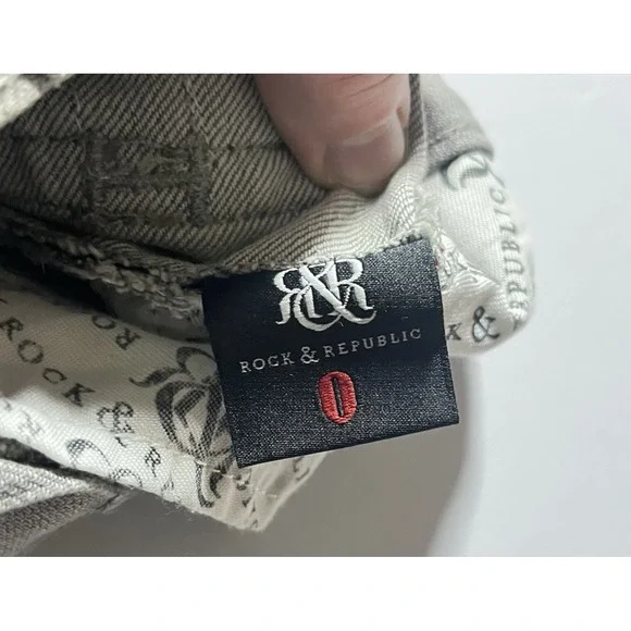 Rock & Republic Womens Hamburg Jeans Gray Denim Size 0 - Picture 6 of 15